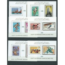 Comores - Correo 1988 Yvert 464/7+A 251/2 6 hojitas ** Mnh  Olimpiadas de Barcelona