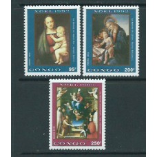 Congo Frances - Correo 1993 Yvert 963G/J ** Mnh Falta nº 962K Navidad