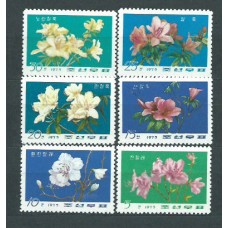 Corea del Norte - Correo 1975 Yvert 1335/40 ** Mnh  Flores