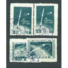 Corea del Norte - Correo 1958 Yvert 134/7 usado  Astro