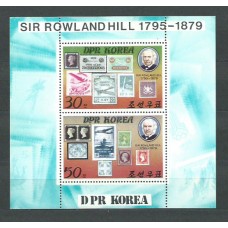 Corea del Norte - Correo 1980 Yvert 1571/2 Hojita ** Mnh  Rowland Hill