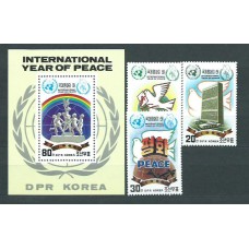 Corea del Norte - Correo 1986 Yvert 1818/20+H.38 ** Mnh