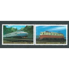 Corea del Norte - Correo 1987 Yvert 1890/1 ** Mnh Trenes