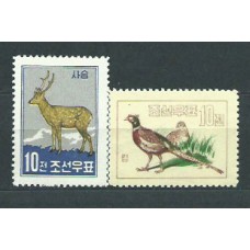 Corea del Norte - Correo 1959 Yvert 202/3 ** Mnh  Fauna aves