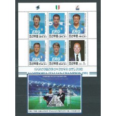 Corea del Norte - Correo 1992 Yvert 2324/9+Hb 107 ** Mnh Deportes fútbol