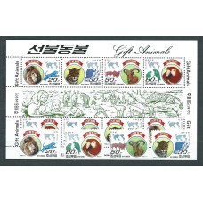 Corea del Norte - Correo 1997 Yvert 2729/32+Hb 308 ** Mnh  Fauna