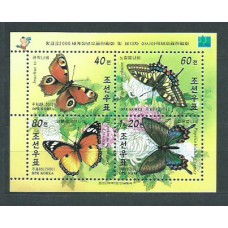 Corea del Norte - Correo 2000 Yvert 2939/42 ** Mnh  Fauna mariposas