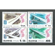 Corea del Norte - Correo 2001 Yvert 3083/6 ** Mnh  Autopistas