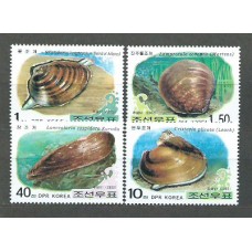 Corea del Norte - Correo 2002 Yvert 3158/61 ** Mnh  Fauna conchas