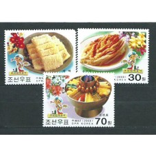 Corea del Norte - Correo 2003 Yvert 3244/6 ** Mnh  Gastronomía