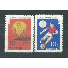 Corea del Norte - Correo 1965 Yvert 584/5 ** Mnh Deportes fútbol