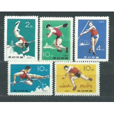 Corea del Norte - Correo 1965 Yvert 588/92 ** Mnh  Deportes