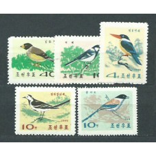 Corea del Norte - Correo 1965 Yvert 619/23 ** Mnh  Fauna aves