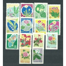 Corea del Norte - Correo 1965 Yvert 631/44 ** Mnh  Flores