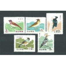 Corea del Norte - Correo 1966 Yvert 722/6 ** Mnh  Fauna aves