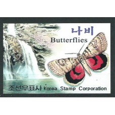 Corea del Norte - Correo 2002 Yvert 3182 Carnet ** Mnh Fauna mariposas