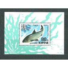 Corea del Norte - Hojas 1996 Yvert 260 ** Mnh  Fauna peces