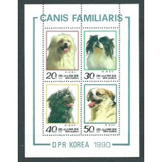 Corea del Norte - Hojas 1990 Yvert 66 ** Mnh  Fauna perros