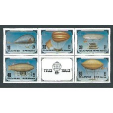 Corea del Norte - Correo Catº Michel 2301/5 ** Mnh  Zeppelin