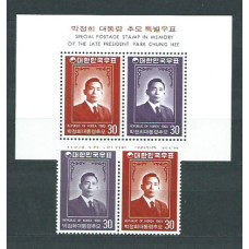 Corea del Sur - Correo 1980 Yvert 1061/2+Hb 316 ** Mnh  Park Chang Hee