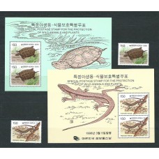 Corea del Sur - Correo 1996 Yvert 1718/9+Hb 488/9 ** Mnh  Fauna réptiles