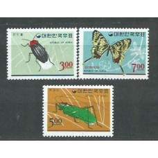 Corea del Sur - Correo 1966 Yvert 433/5 ** Mnh  Fauna insectos