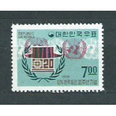 Corea del Sur - Correo 1968 Yvert 518 ** Mnh  ONU