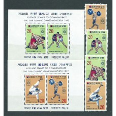 Corea del Sur - Correo 1972 Yvert 717/20+Hb 231/2 ** Mnh  Olimpiadas de Munich