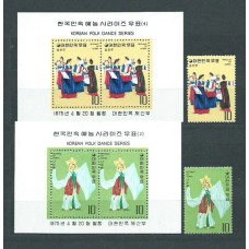 Corea del Sur - Correo 1975 Yvert 842/3+Hb 281/2 ** Mnh  Danzas