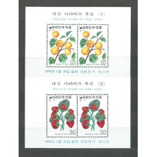 Corea de Sur - Hojas 1974 Yvert 253/54 ** Mnh  Frutas