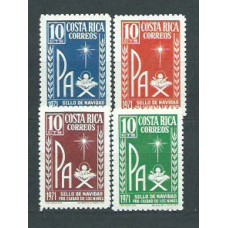 Costa Rica - Correo 1971 Yvert 305/8 ** Mnh Navidad