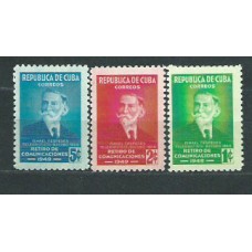 Cuba - Correo 1949 Yvert 324/6 * Mh Ismael Céspedes