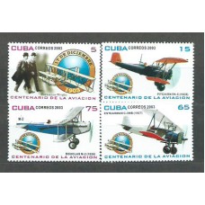 Cuba - Correo 2003 Yvert 4127/30 ** Mnh Aviones