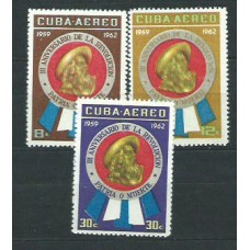 Cuba - Aereo 1962 Yvert 234/6 ** Mnh Aniversario de la revolución