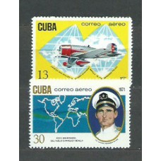 Cuba - Aereo 1971 Yvert 251/2 ** Mnh Aviación