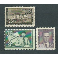 Cuba - Aereo 1951 Yvert 46/8 ** Mnh Antonio Guiteras