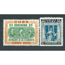 Cuba - Aereo 1952 Yvert 72/3 ** Mnh