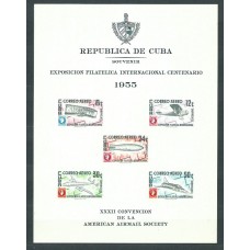 Cuba - Hojas 1955 Yvert 14 ** Mnh Aviones