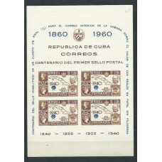 Cuba - Hojas 1960 Yvert 17 ** Mnh Centenario del sello