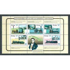 Cuba - Hojas 2002 Yvert 177 ** Mnh Trenes