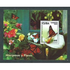 Cuba - Hojas 2003 Yvert 185 ** Mnh Fauna mariposas