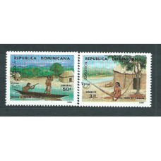 Dominicana - Correo 1990 Yvert 1084A/B ** Mnh UPAE