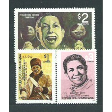 Dominicana - Correo 1996 Yvert 1198/200 ** Mnh Eduardo Brito música