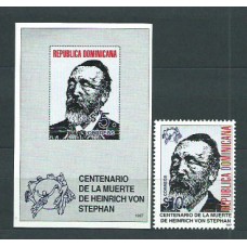 Dominicana - Correo 1997 Yvert 1280+H.46 ** Mnh Heinrich von Stephan