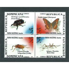 Dominicana - Correo 1999 Yvert 1388/91 ** Fauna insectos