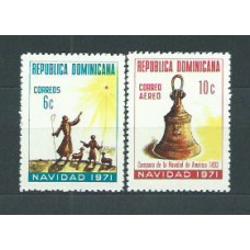 Dominicana - Correo 1971 Yvert 705+A,228 ** Mnh Navidad