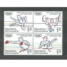 Dominicana - Correo 1984 Yvert 929/32 ** Mnh Olimpiadas de los Angeles