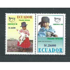 Ecuador - Correo 1996 Yvert 1373/4 ** Mnh Upaep