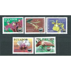 Ecuador - Correo 1997 Yvert 1389/93 ** Mnh Flores. Orquideas