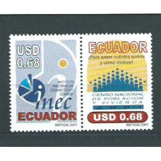 Ecuador - Correo 2001 Yvert 1551/2 ** Mnh